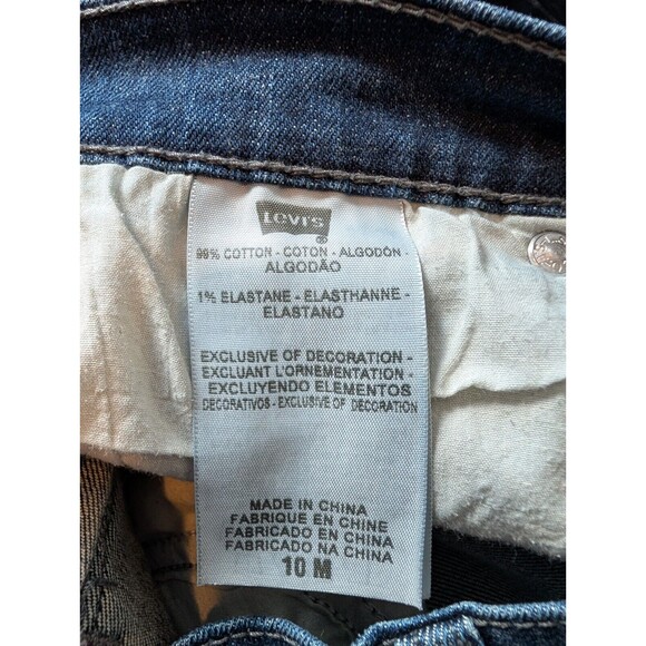 Levi’s Women's 515 Bootcut Jeans Size 10 Mid Rise Metal Studs Blue Dark Wash - Picture 7 of 9